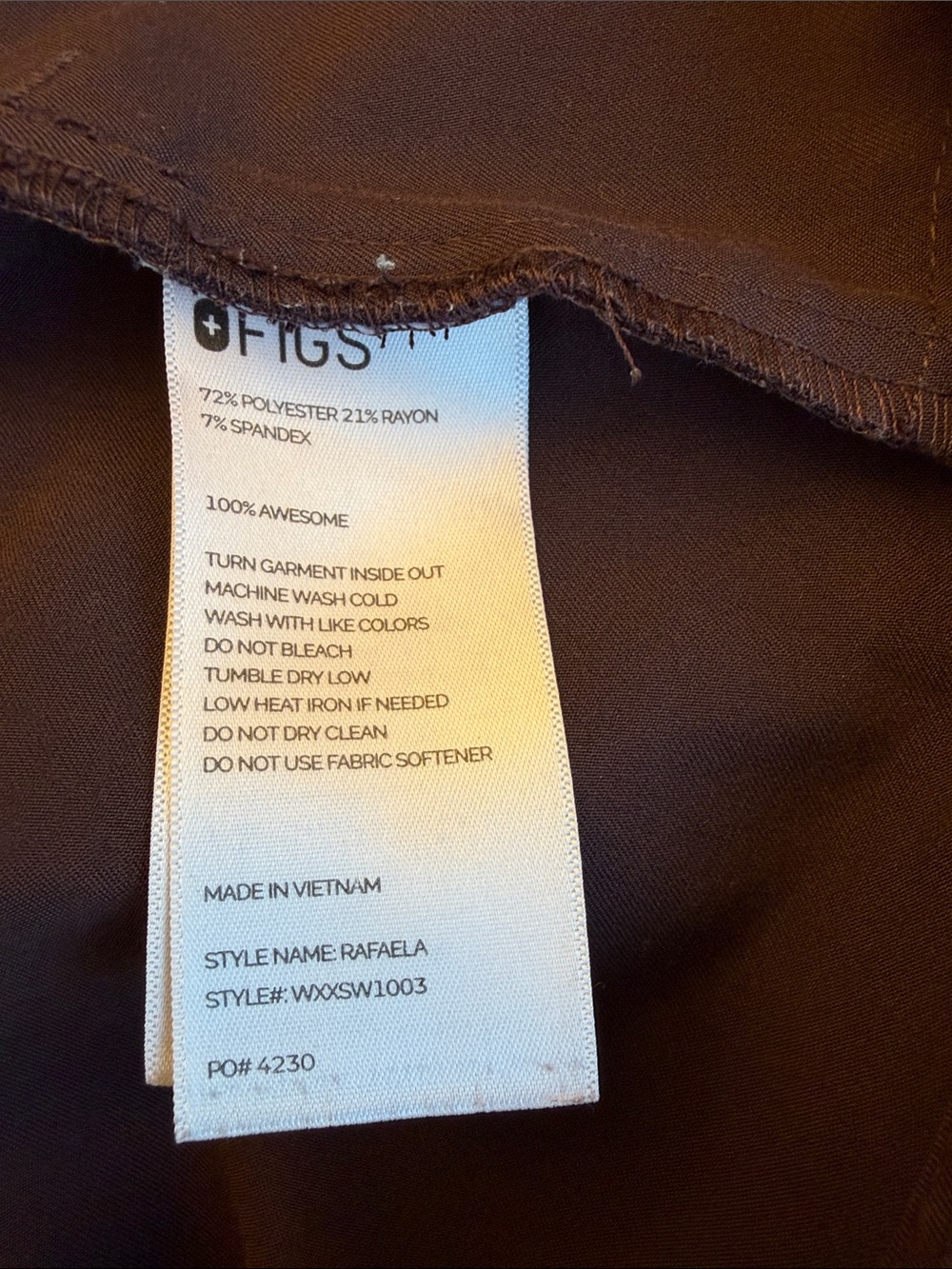 Figs Espresso Rafaela Scrub Top - Picture 4 of 4